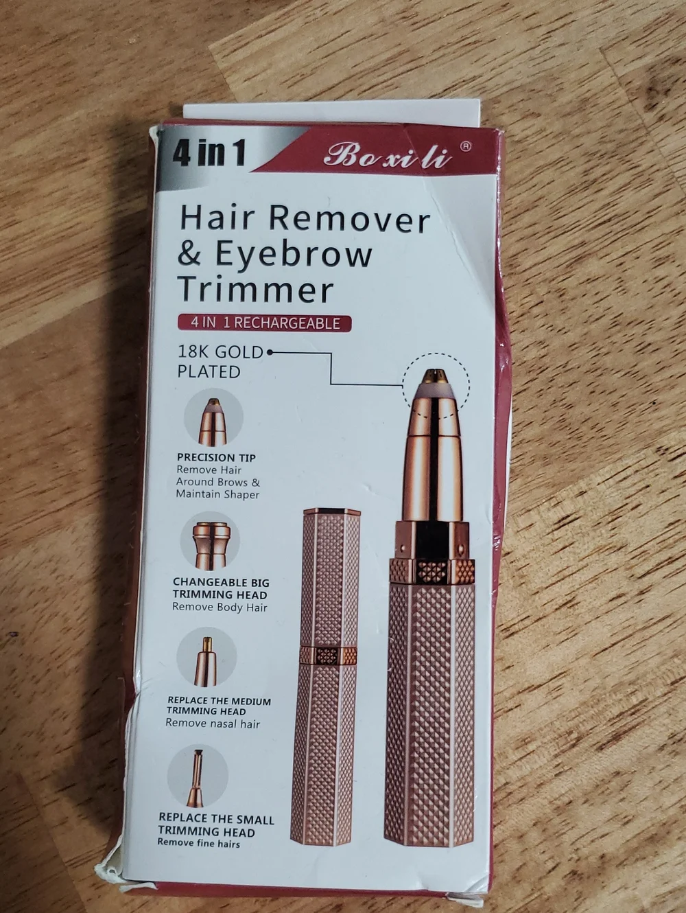 4-in-1 Hair Remover & Eyebrow Trimmer - Rose Gold
